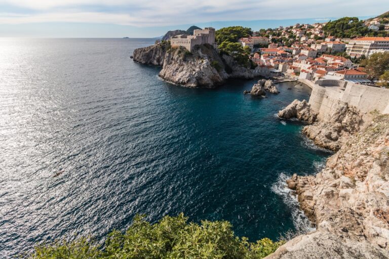 Evening & Night Walks: Dubrovnik After Dark β Travel Guide to Dubrovnik 18 aerial view of town near body of water
