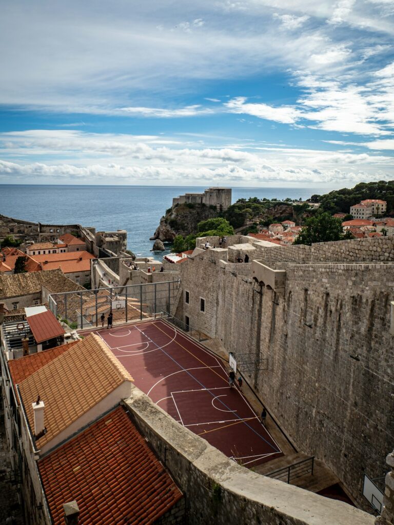 Top 10 Holiday Events in Dubrovnik β Travel Guide to Dubrovnik 130 a basketball court in the middle of a city