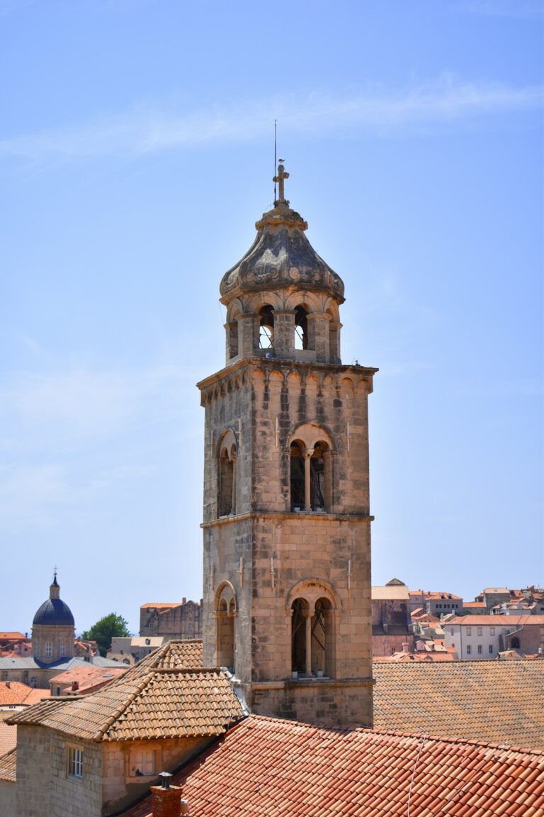 Top 10 Walking Tours in Dubrovnik β Travel Guide to Dubrovnik 34 A tall tower with a clock on top of it