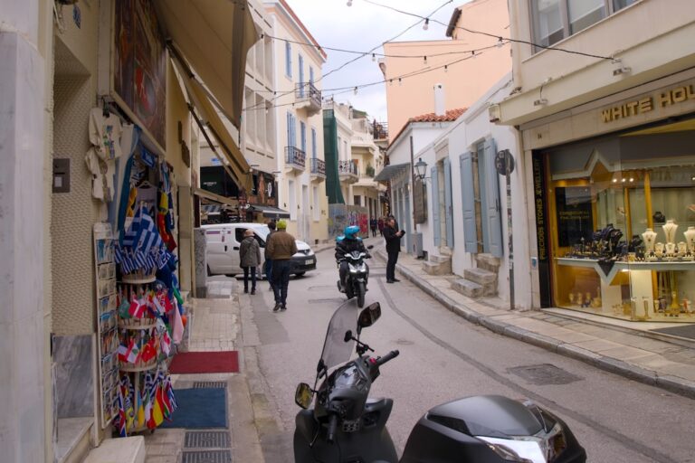 A shopping street in Athens